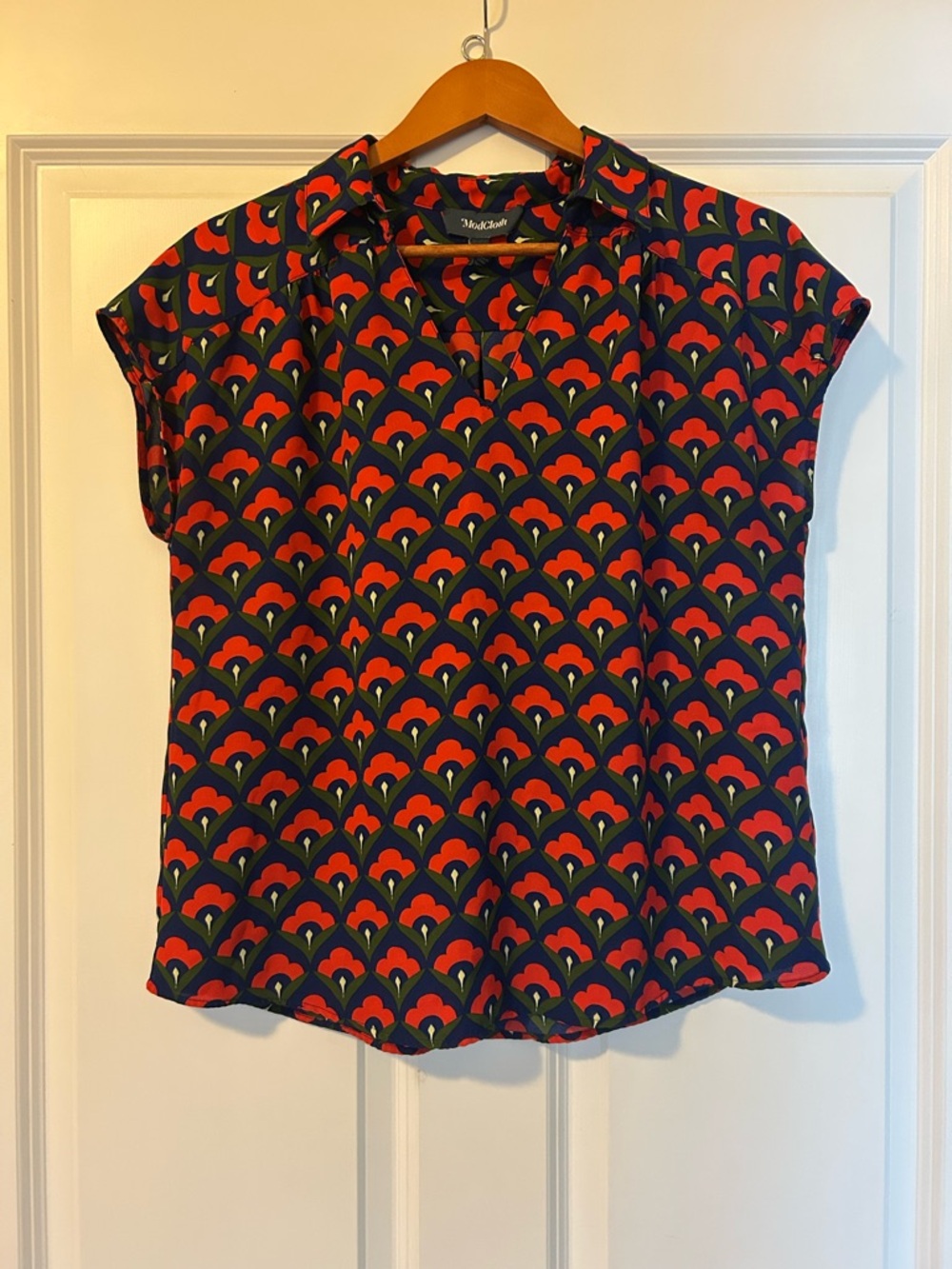 Modcloth Short Sleeve Top, Sz L